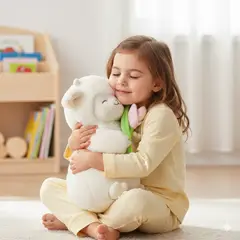 GENERICO - Peluche de Oveja con Tulipán Rosa de 41 cm