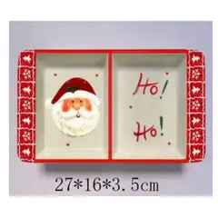 GENERICO - PLATO NAVIDEÑO CON 2 DIVISIONES