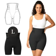 GENERICO - Faja Moldeadora tipo Short Negro Talla L