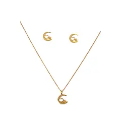 GENERICO - Set de Collar + Aretes Estilo Doradas