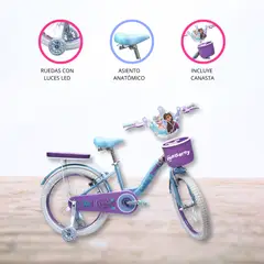 DISNEY - Bicicleta infantil Aro 16 «FROZEN» Licenced