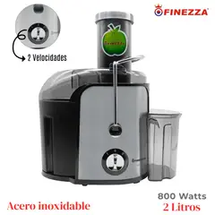 FINEZZA - Extractor de Jugo FZ-A6251EX 800 W Negro 2 Litros
