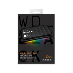 WESTERN DIGITAL - Disco Externo Ssd Portable WD BLACK P40 2tb 2000MBs USB C RGB