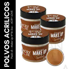 GENERICO - Pack x3 - Make Up N°16 2oz - ACRY LOVE