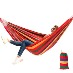 KELLER - Hamaca Colgante con Funda Portátil Multicolor Rojo HF8