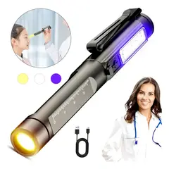 OEM - Linterna de Exploración Médica LED Recargable 3 Colores USB Tipo C