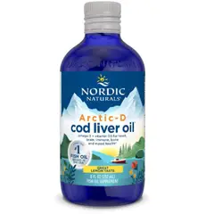 GENERICO - Nordic Naturals Arctic-D Aceite de hígado de bacalao, limón, 8 onzas