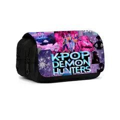 TIOZONEY - Estuche portátil multicapa para lápices Kpop Demon Hunters
