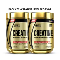 Level Pro - PACK X 02 - Creatina 250 g - Creatina Monohidratada y Micronizada