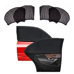 GENERICO - Pack x4 Mallas Antimosquitos para Ventana de Auto Tapasol Negro Universal