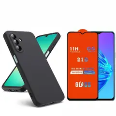 SPACE - CASE SILICONA PARA SAMSUNG A17 NEGRO + MICA