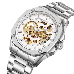 SKMEI - Reloj 9378 ACERO MECANICO Tourbillon AUTOMATICO