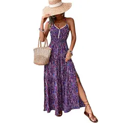 BLWOENS - Vestido casual de verano para mujeres - Violeta