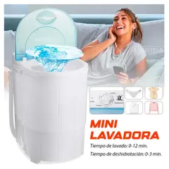 GENERICO - MINI LAVADORA ELÉCTRICA PORTÁTIL DE ROPA ZAPATILLA CON ESCOBILLA PARA LAVADO Y CENTRIFUGADO