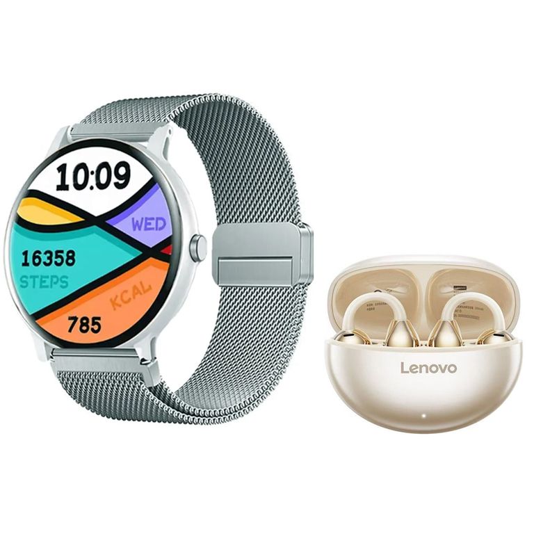 TA140 Audífonos-Blanco y Toumi Fit 2-W Reloj inteligente