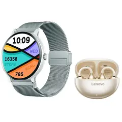 LENOVO - TA140 Audífonos-Blanco y Toumi Fit 2-W Reloj inteligente
