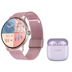 HUAWEI - Freebuds se 2 Audífonos Morado y Toumi Fit Pro -P Reloj inteligente