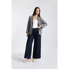 LUVARO - Pantalón Denim Ancho Pinzas