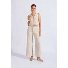 LUVARO - Pantalón Textura Straight