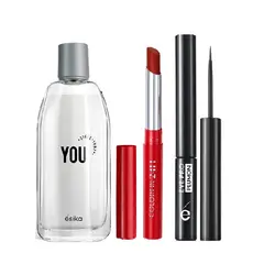 ESIKA - Set You perfume + delineador plumon + labial pimienta caliente
