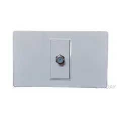 GENERICO - TOMA TV COAXIAL PLACA BLANCA Y DADO BLANCO SANDAY