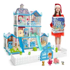 GENERICO - Juguete Casita De Muñecas Armable Para Niñas 215 Piezas