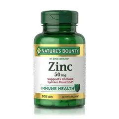 NATURES BOUNTY - Zinc 50 mg (200 Tabletas) - Defensa Inmune - Nature's Bounty