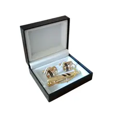 GENERICO - Set Gemelos con Pisa Corbata - Dorado