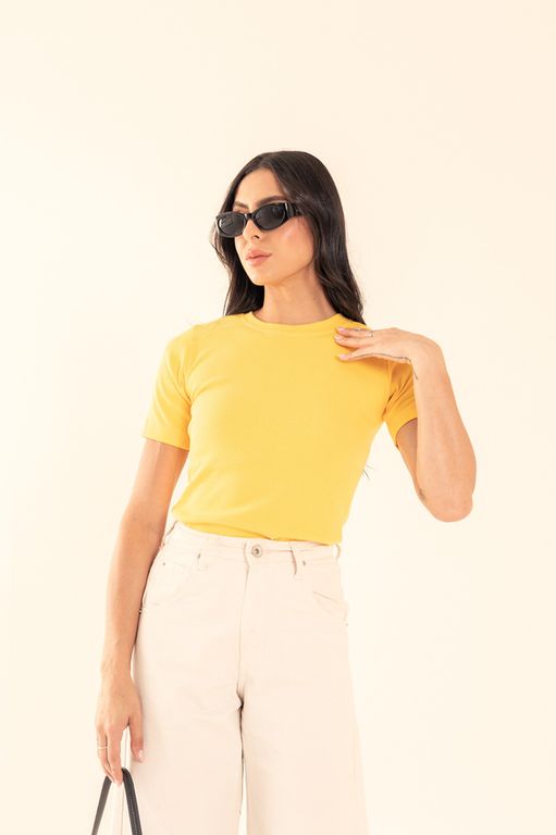 POLO BASICO RIB PARA MUJER