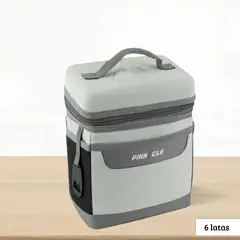 GENERICO - Cooler de polietileno Pro Soft con Asa Pinnacle 6 Latas Gris