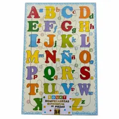 GENERICO - Rompecabezas Didáctico del Abecedario Multicolor 50 Piezas