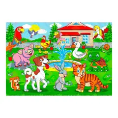 GENERICO - Rompecabezas Didáctico de Animales Domésticos 30 Piezas