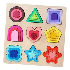 GENERICO - Rompecabezas Montessori Didáctico de Formas de Madera