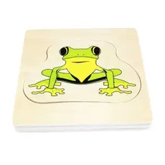 GENERICO - Rompecabezas Didáctico Ciclo de Vida 3D de Rana