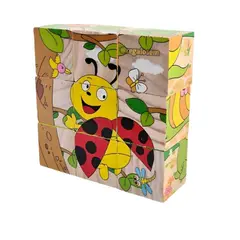 GENERICO - Rompecabezas en Cubo de Animales de 6 en 1 de 9 Piezas