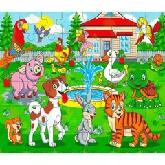 GENERICO - Rompecabezas Didáctico de Animales Domésticos 30 Piezas