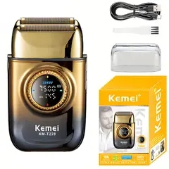OEM - Afeitadora Eléctrica Shaver KEMEI con Motor de Alta Velocidad USB con Doble Cuchilla