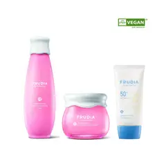FRUDIA - Pomegranate Nutri Moisturizing Toner + Cream + Ultra Uv Shield Sun Essence Set