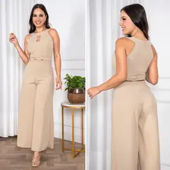 GENERICO - Enterizo en Tela Scuba Crepé con Tull