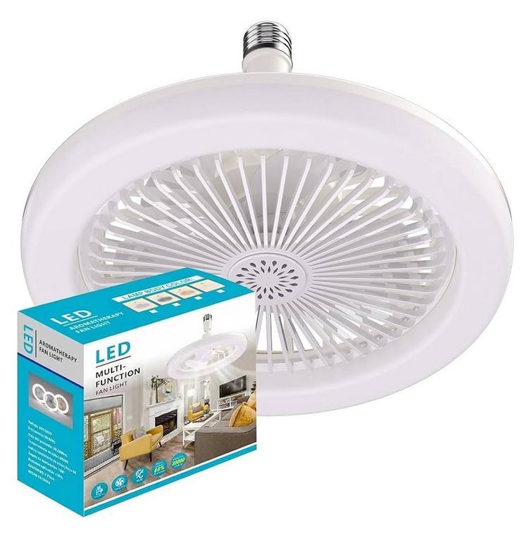 Ventilador y Lampara Led - Luz Fria y Calida - Bajo Consumo