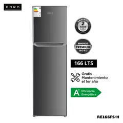 BORD - REFRIGERADORA 166 L TOP FREEZER PLATEADO - RE166FS-H