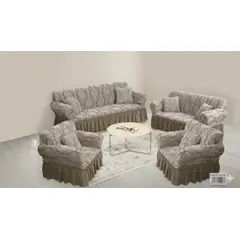 SALA FABULOSA - Funda de mueble 3-2-1 en labrado imperial - beige