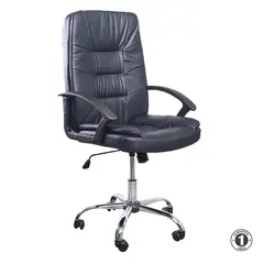 ALTHEA CONFORT - Silla De Oficina Ergonómica Gerente Capellini Cuero Negro