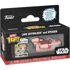 FUNKO - Bitty Pop Rides Star Wars - Luke Skywalker con Speeder