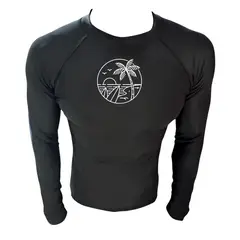 AQUA&MODA - LICRA CON PROTECCION UV AQUAMODA LAMPNLBR1 PALMERA UNISEX NEGRO LOGO BLANCO REFLECTIVO