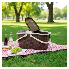 REY PLAST - CANASTA DE PLASTICO TAVARUA RATAN