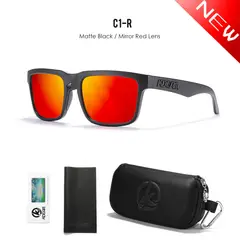 OEM - Lentes de Sol KDEAM Polarizados Color Negro y Rojo - Modelo C1R UV400 para Conducir - Unisex