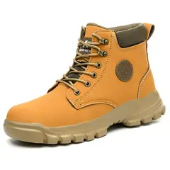 DANWEILE - Botas de seguridad impermeables para hombre - Amarillo