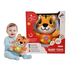 GENERICO - Peluche Interactivo Musical para Bebé con Luces Modelo Tigre Juguete de Estimulación Temprana