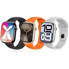 GENERICO - Smartwatch KW53 MAX Audifono Con 7 correas Plata